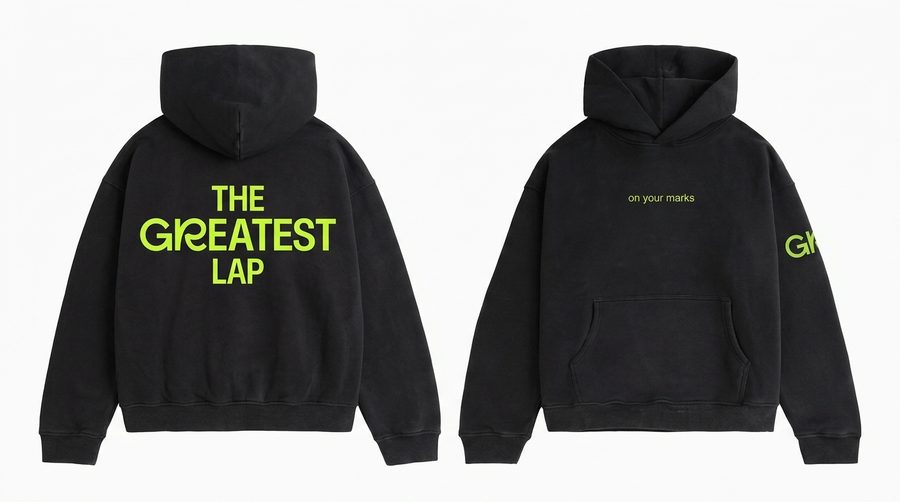 On Your Marks Hoodie, Black